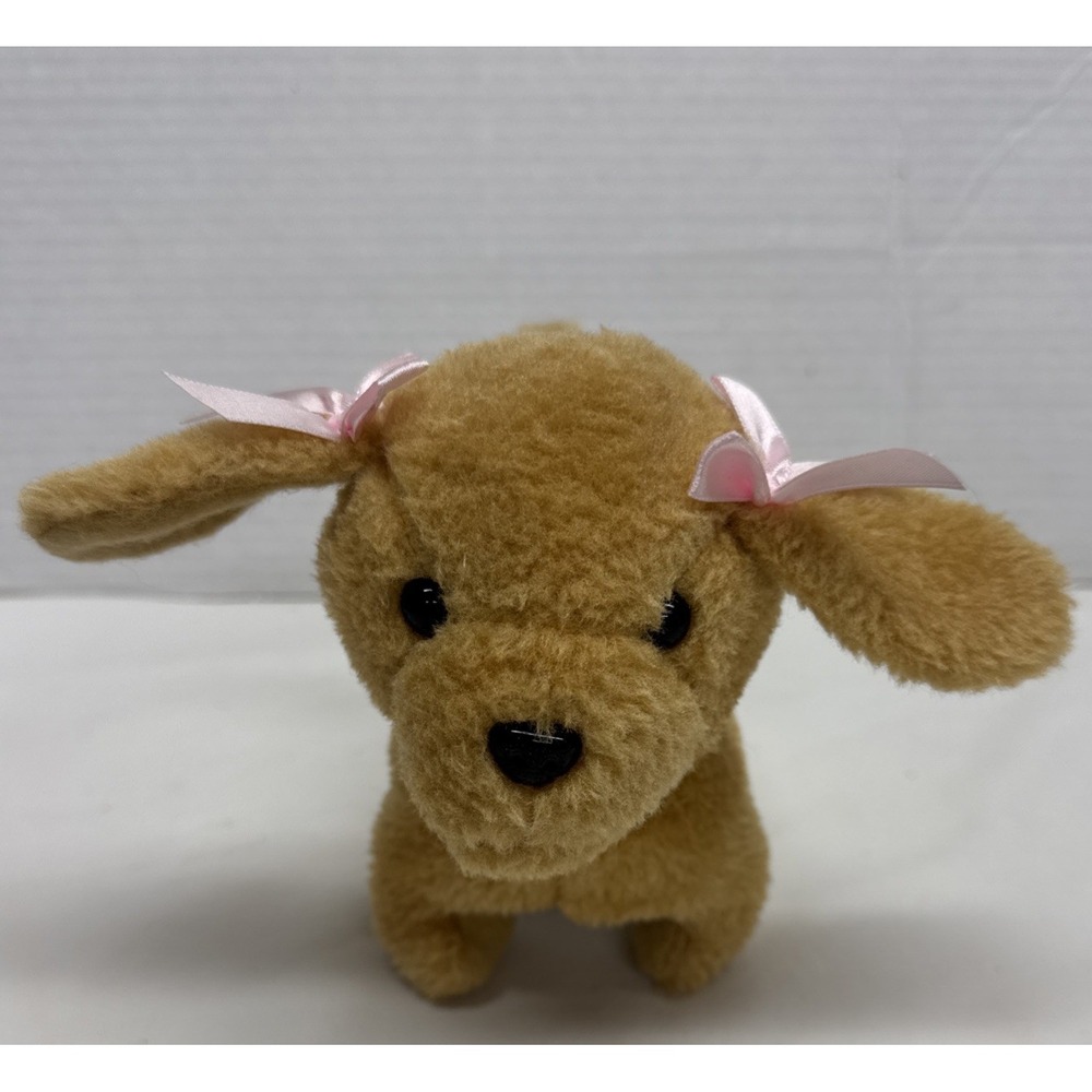 Walgreens Stuffed Animal Puppy Dog Labrador Retriever Pink Bows Plush Toy
